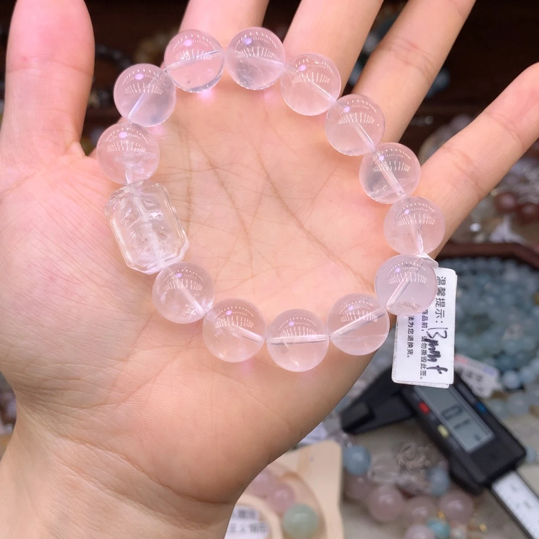 水晶手链未镶嵌橘***橙冰橘粉