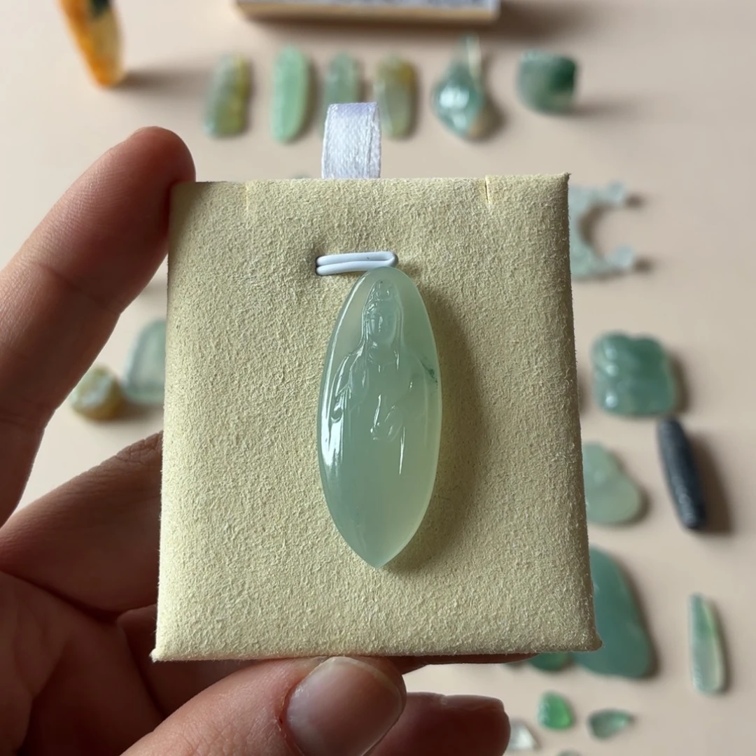 翡翠未镶嵌颈饰天然缅甸翡翠A货