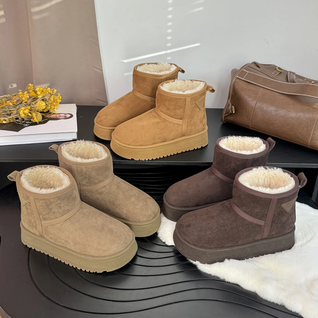 雪地靴防滑冬季保暖极简风时尚雪地靴雪地靴女鞋百搭时尚【XP4】