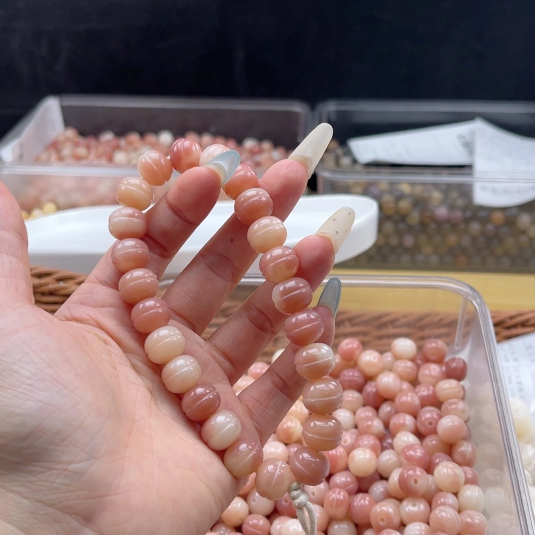 白玉菩提吊坠wq12mm/50+5颗粉飘蛋堡