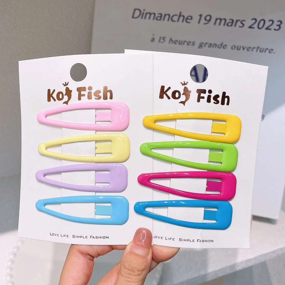 A-9628（满10米飞） 滴油彩色碎发掰掰夹百搭实用碎发掰掰夹   发圈