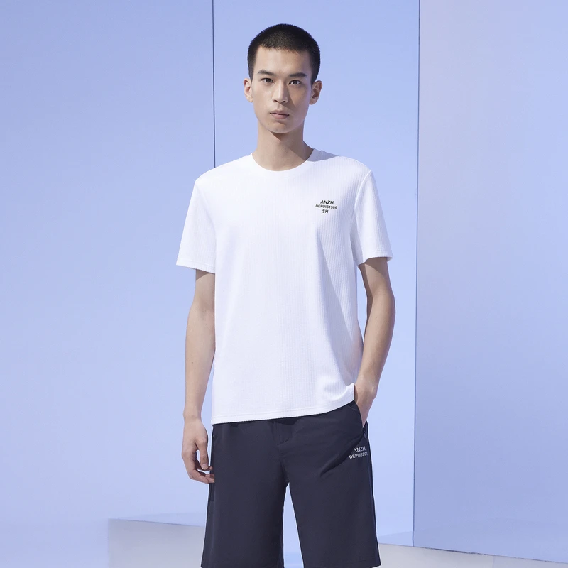 商场同款AZ安正基础百搭T恤男装夏季男士T恤AMDX3TD18A