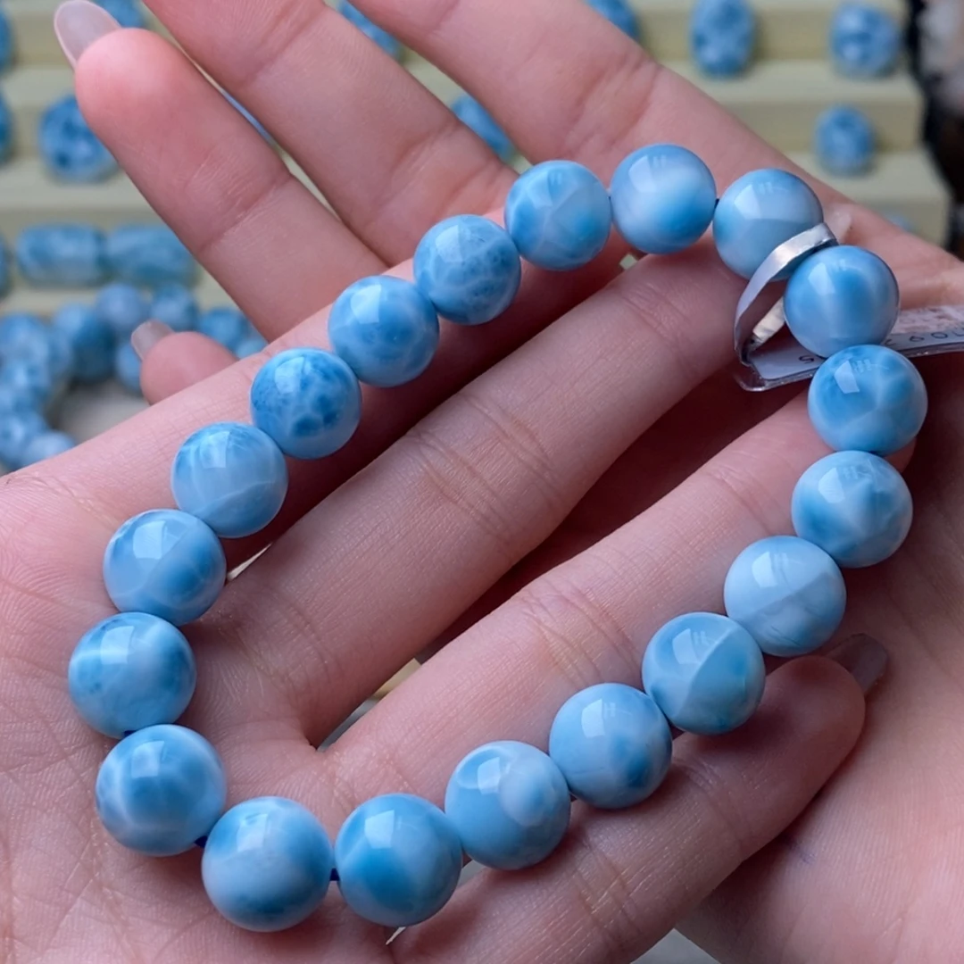 针钠钙石（海纹石）未镶嵌手串