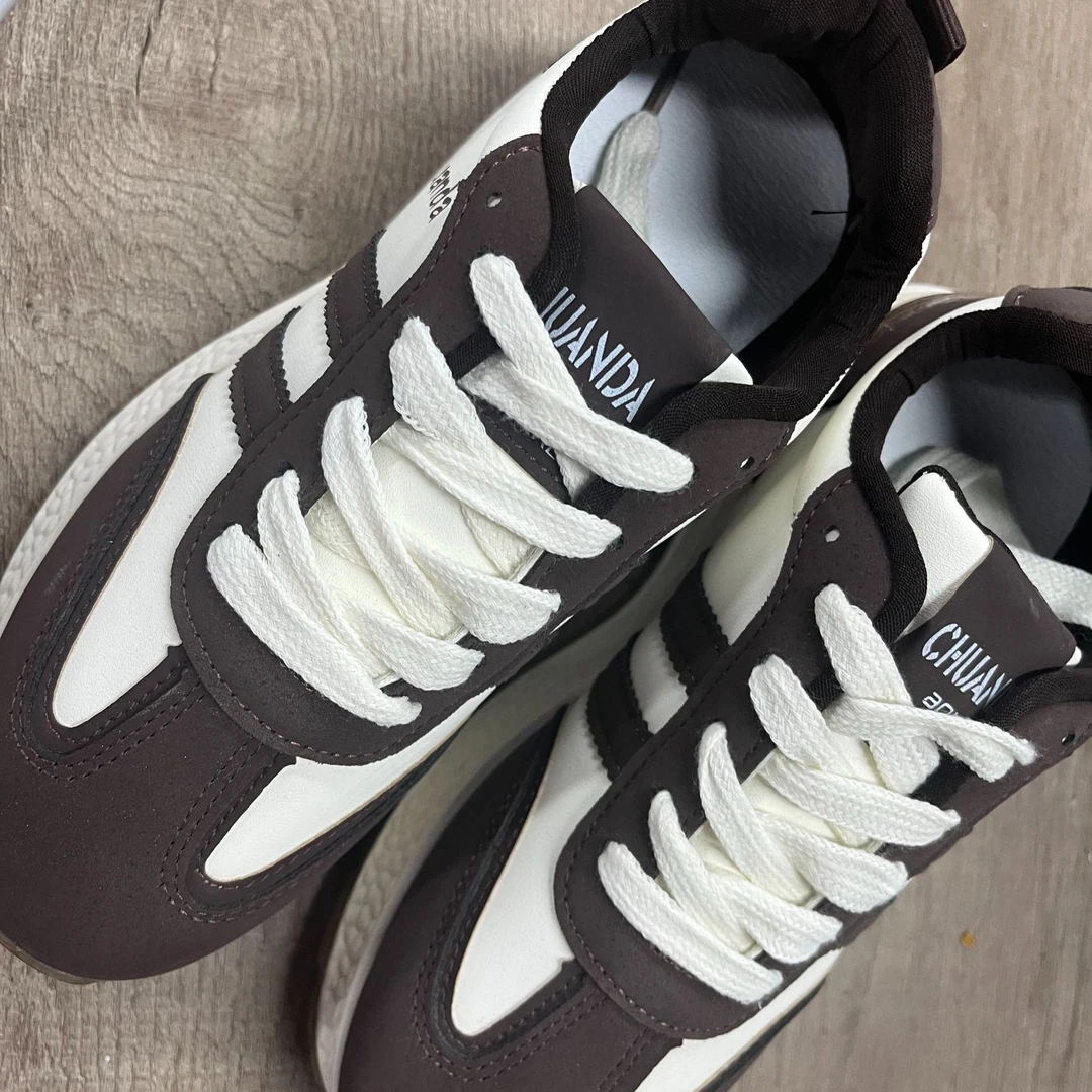 时尚小众厚底轻便阿甘鞋女2025夏季新款休闲百搭松糕老爹鞋