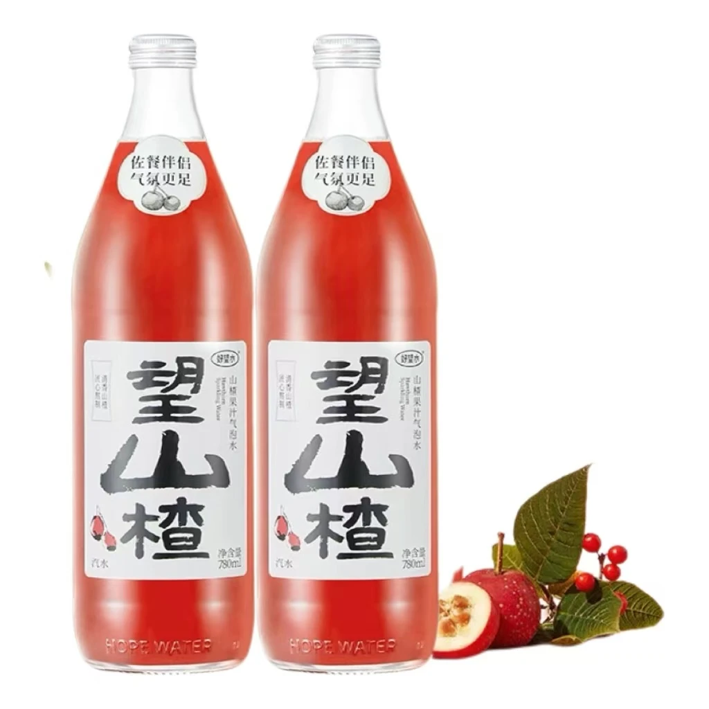 【2025.3.17到期】好望水望山楂山楂果汁气泡水780ml*2瓶