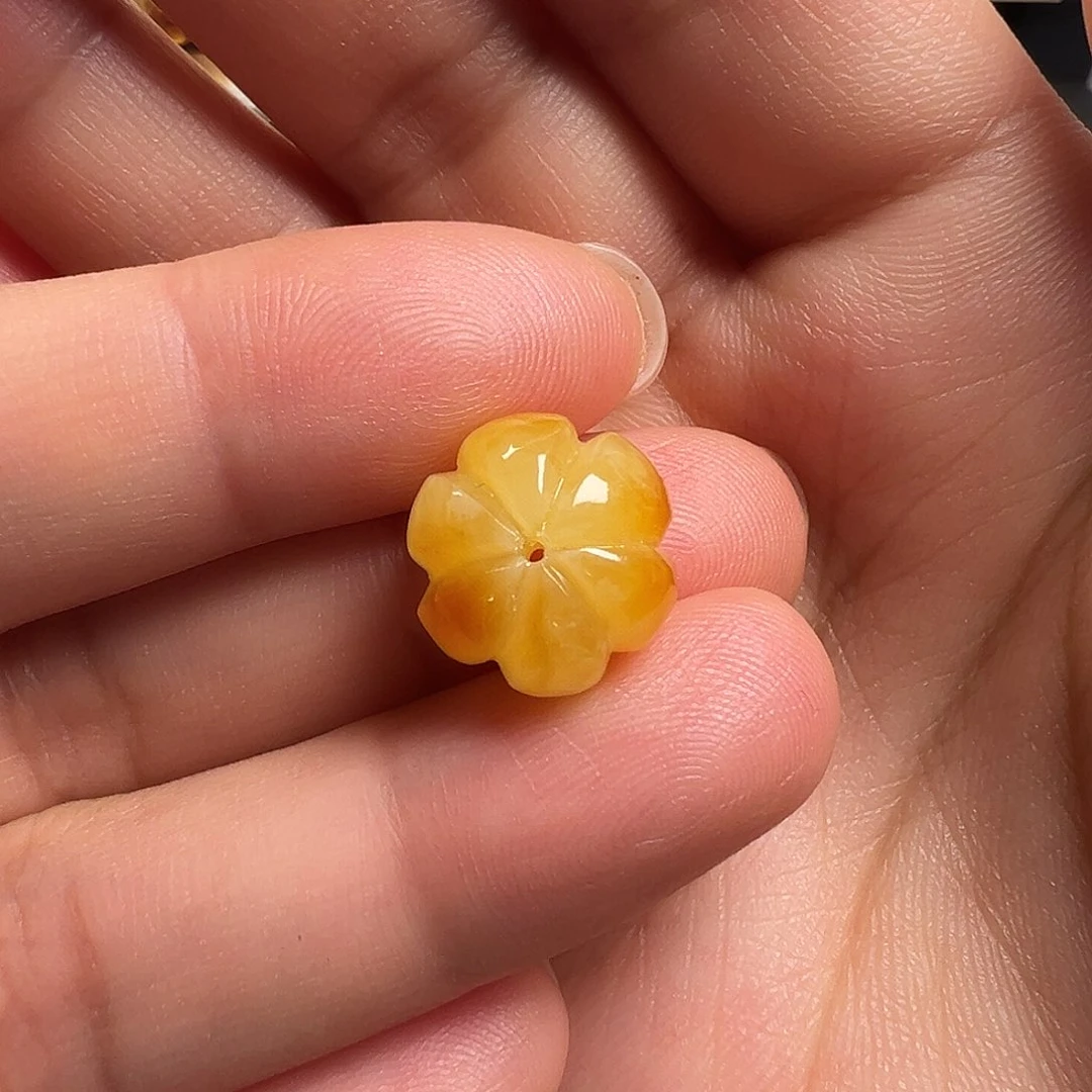 蜜蜡颈饰未镶嵌南瓜珠