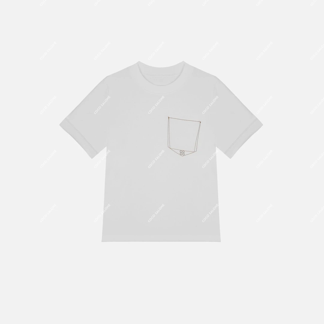 安安推荐【蓝玉】100棉轻奢气质女款宽松短袖T恤TXS51117326K