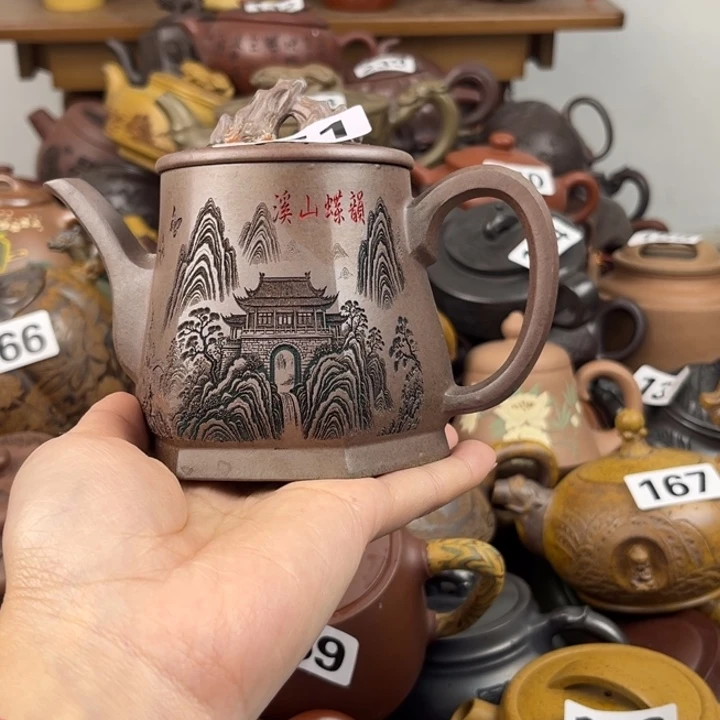 紫砂茶壶壶口气泡