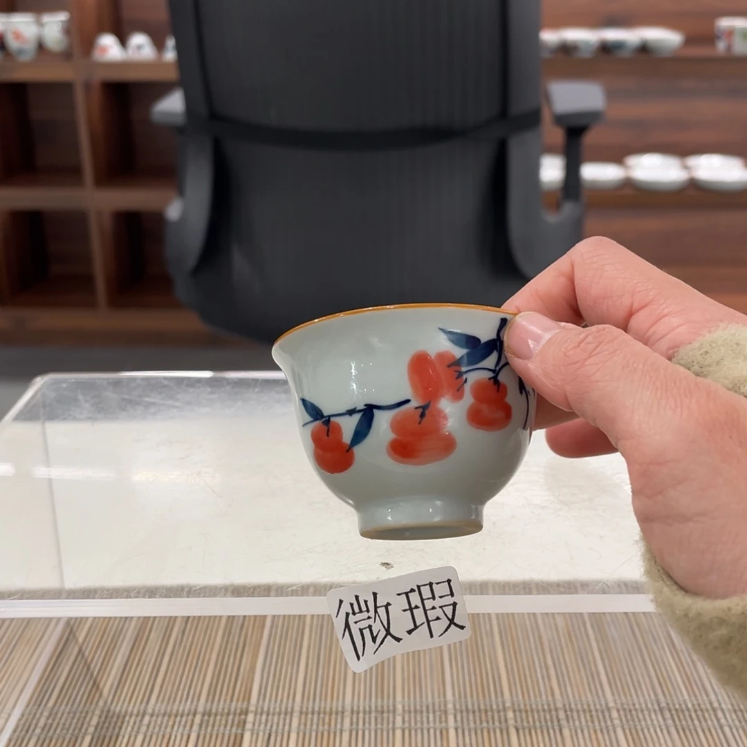 微瑕纯手绘釉下彩