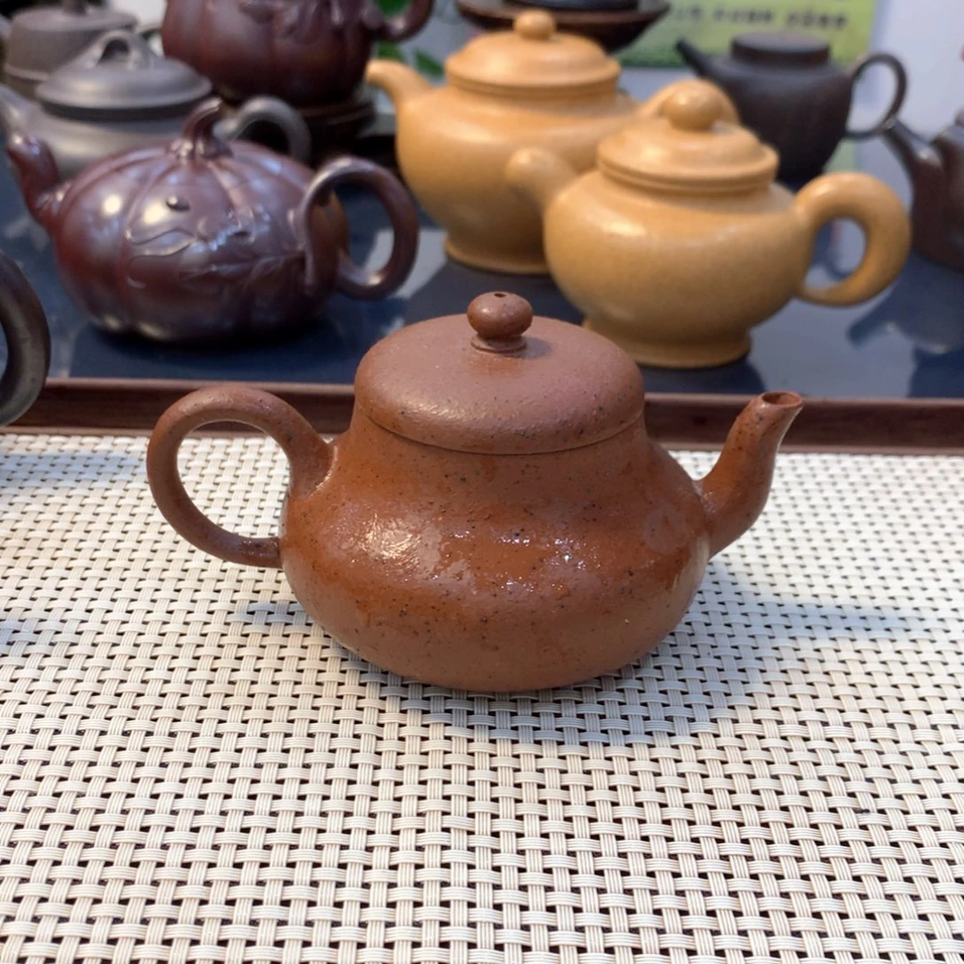 紫砂茶壶宜兴原矿老朱泥150cc
