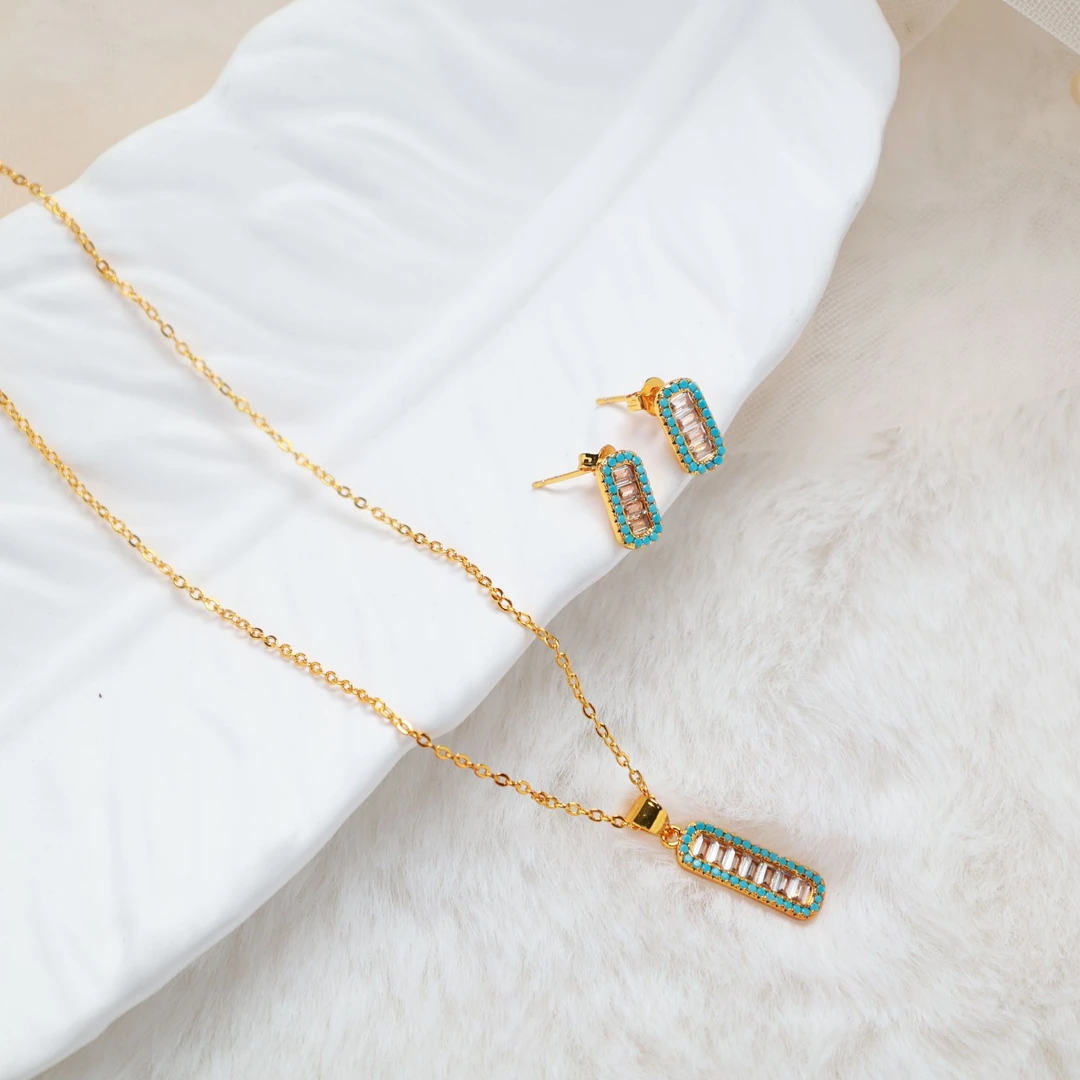 铜合金项链 LX5038时尚首饰两件套