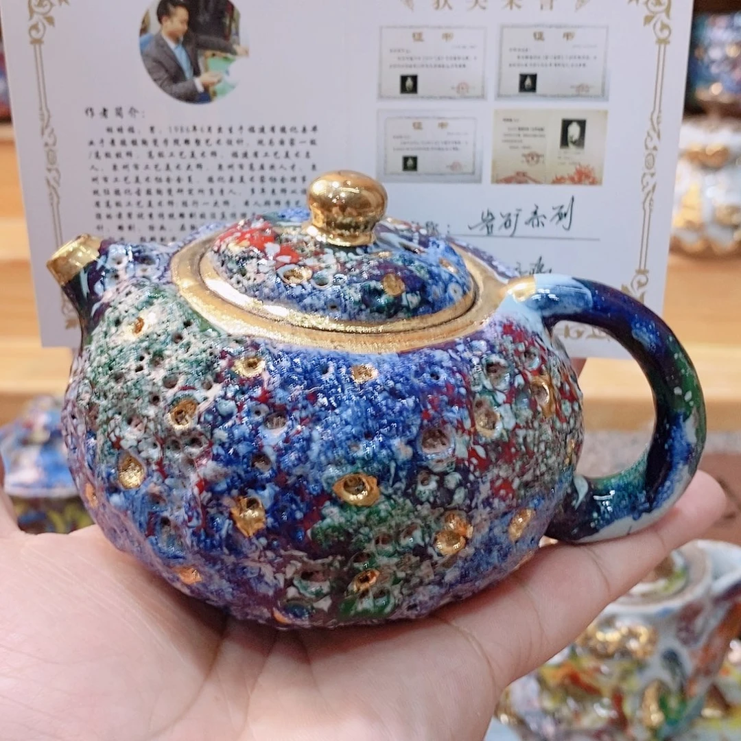 粗陶志野柴烧茶壶