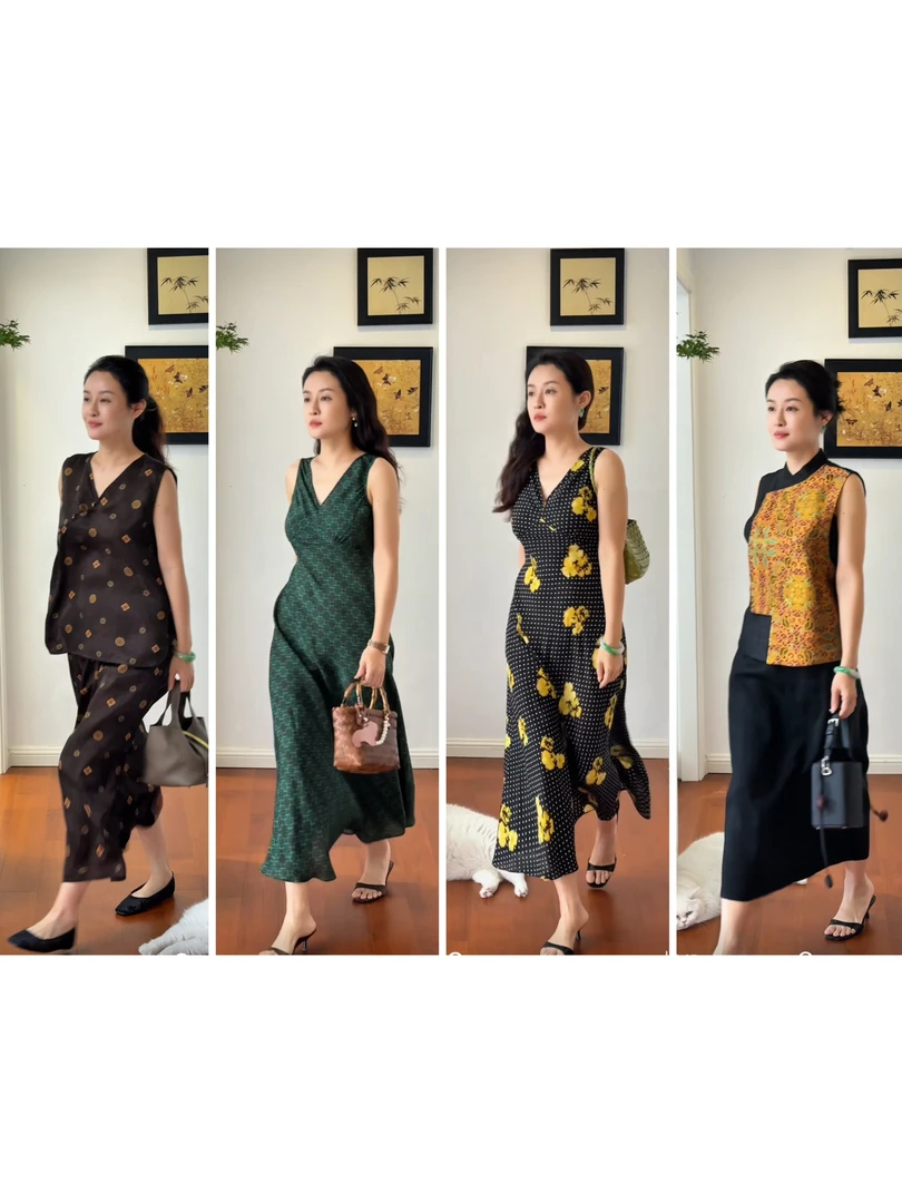 【福利品】翠裳·桑蚕丝新中式国风休闲连衣裙