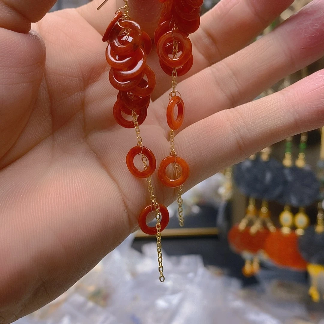 翡翠合金耳饰翡翠