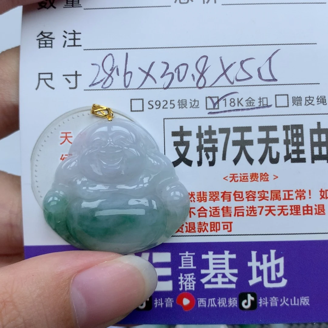 十***春翡翠未镶嵌颈饰天然