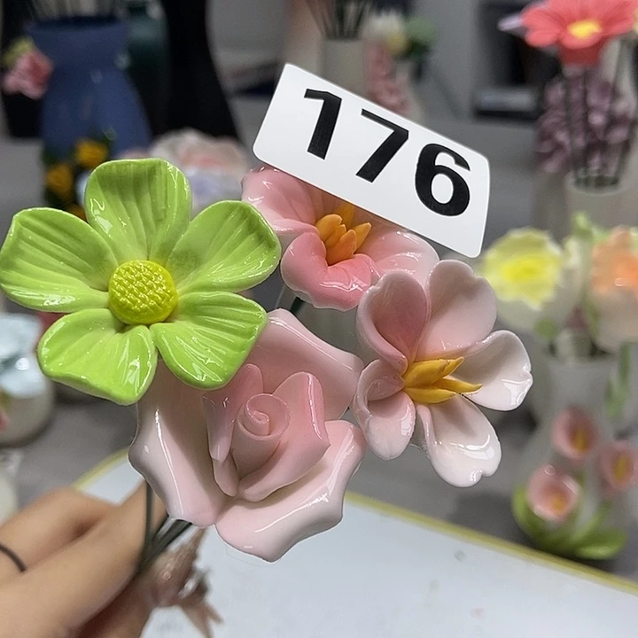 陶瓷纯手工捏花设计