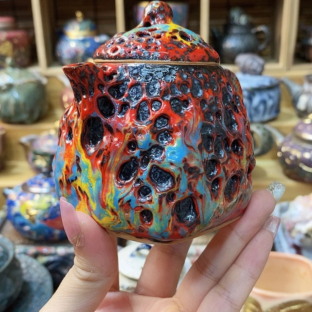 粗陶柴烧志野茶器