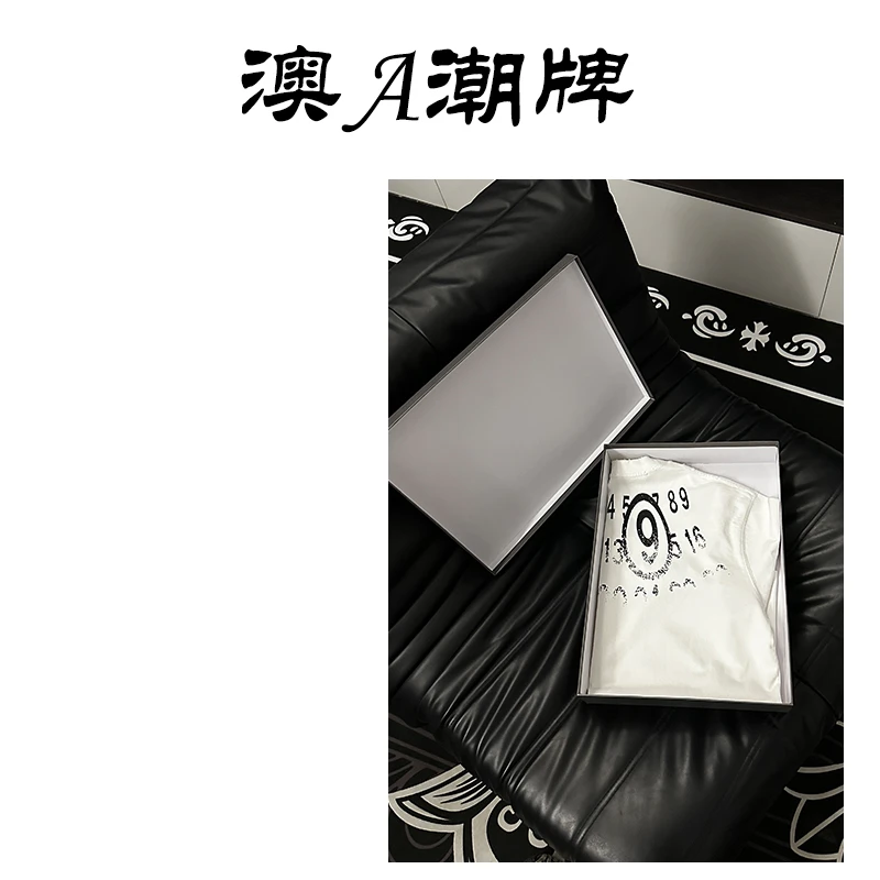 《18号链接》潮牌重磅纯棉宽松百搭短袖T恤男女同款25069