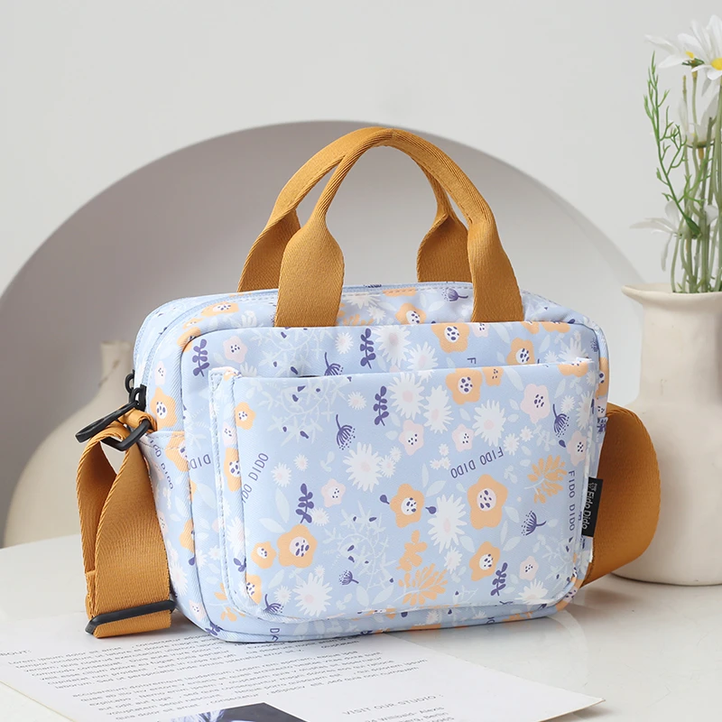 菲都狄都手提包女牛津布新款外出百搭轻便大容量单肩斜挎妈妈包包