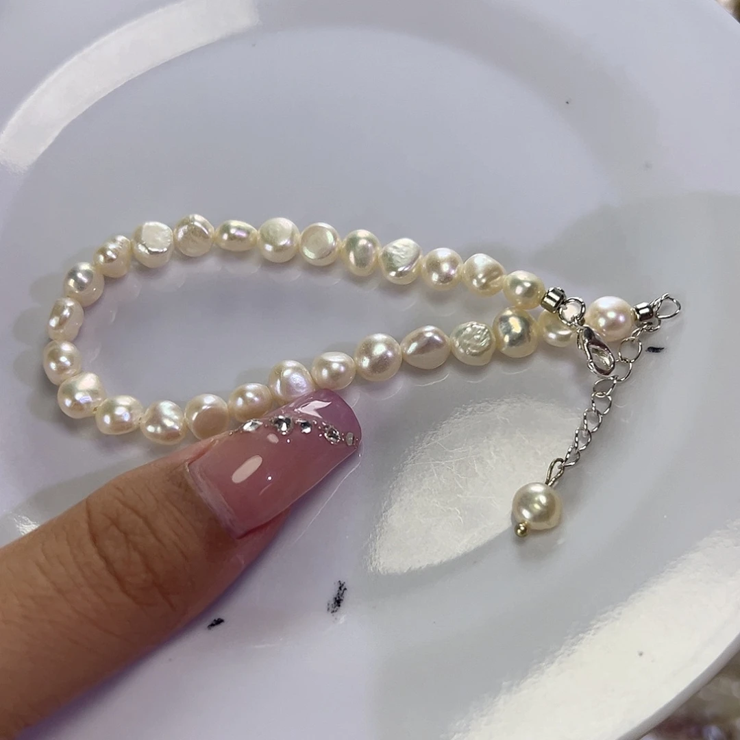 钛钢手绳淡水珍珠