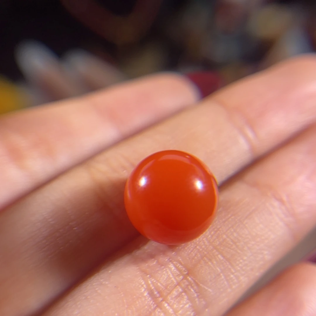 南红玛瑙未镶嵌圆珠12.1mm