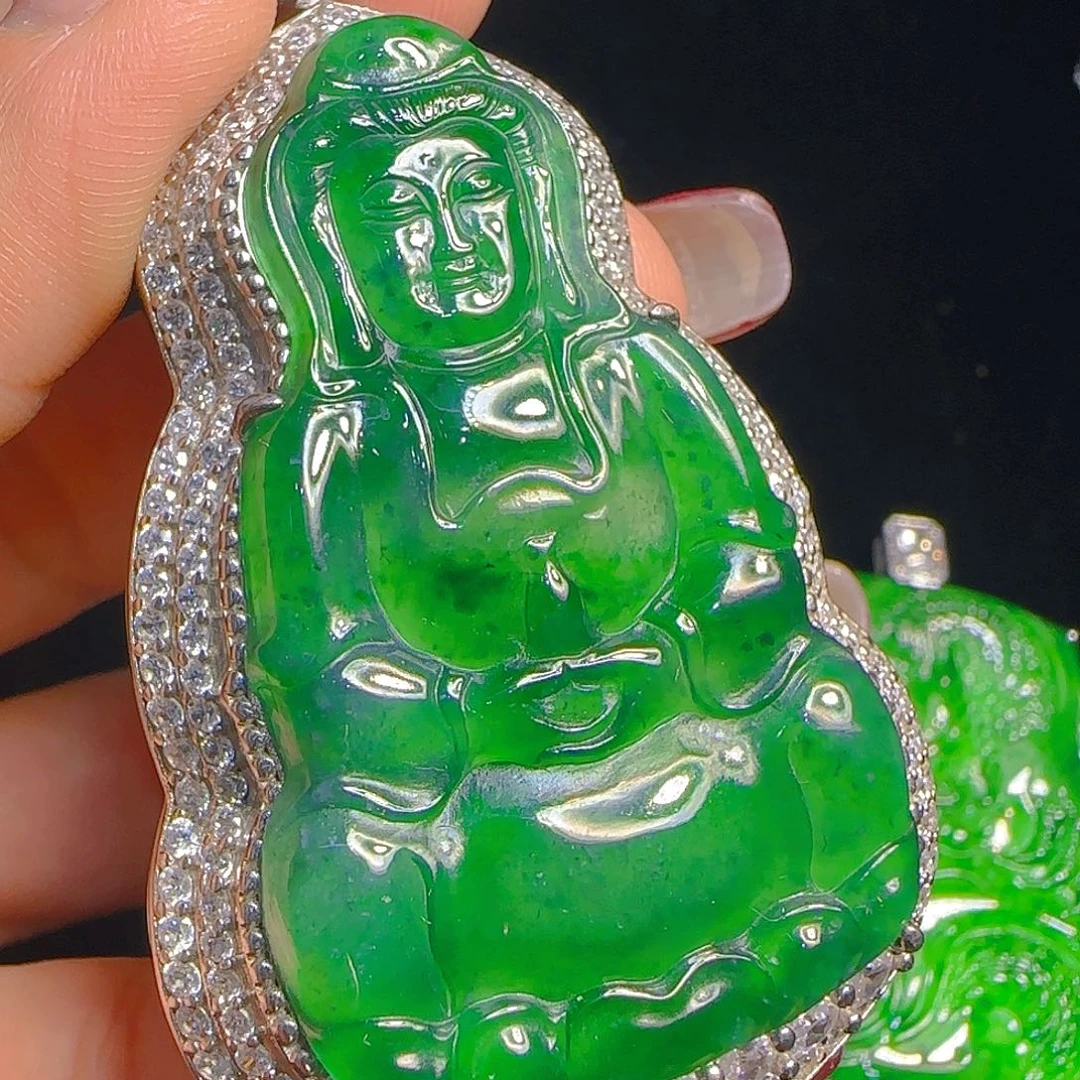 翡翠吊坠(赠链)银S925镶嵌