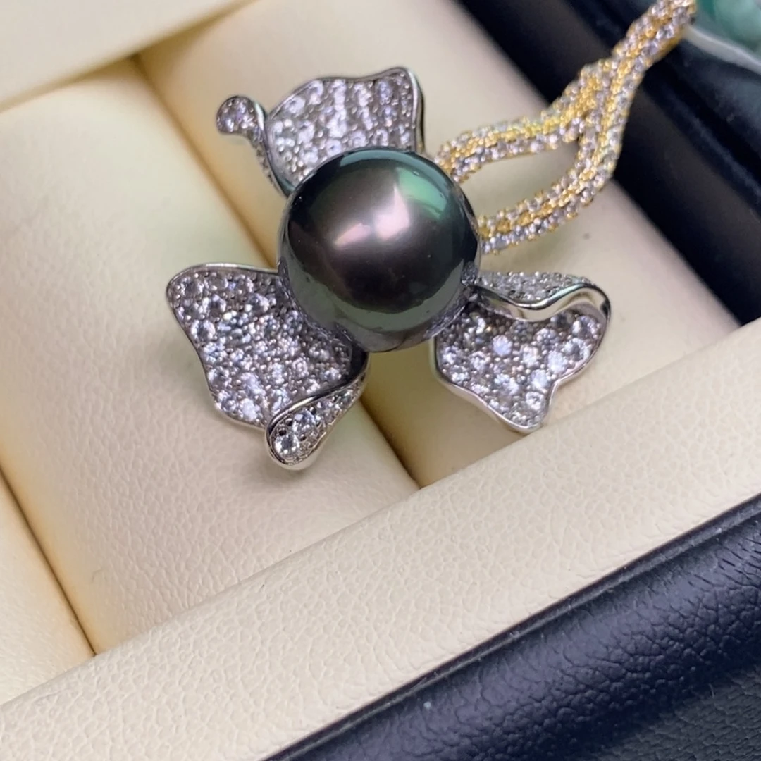 颈饰银S925镶嵌海水珍珠