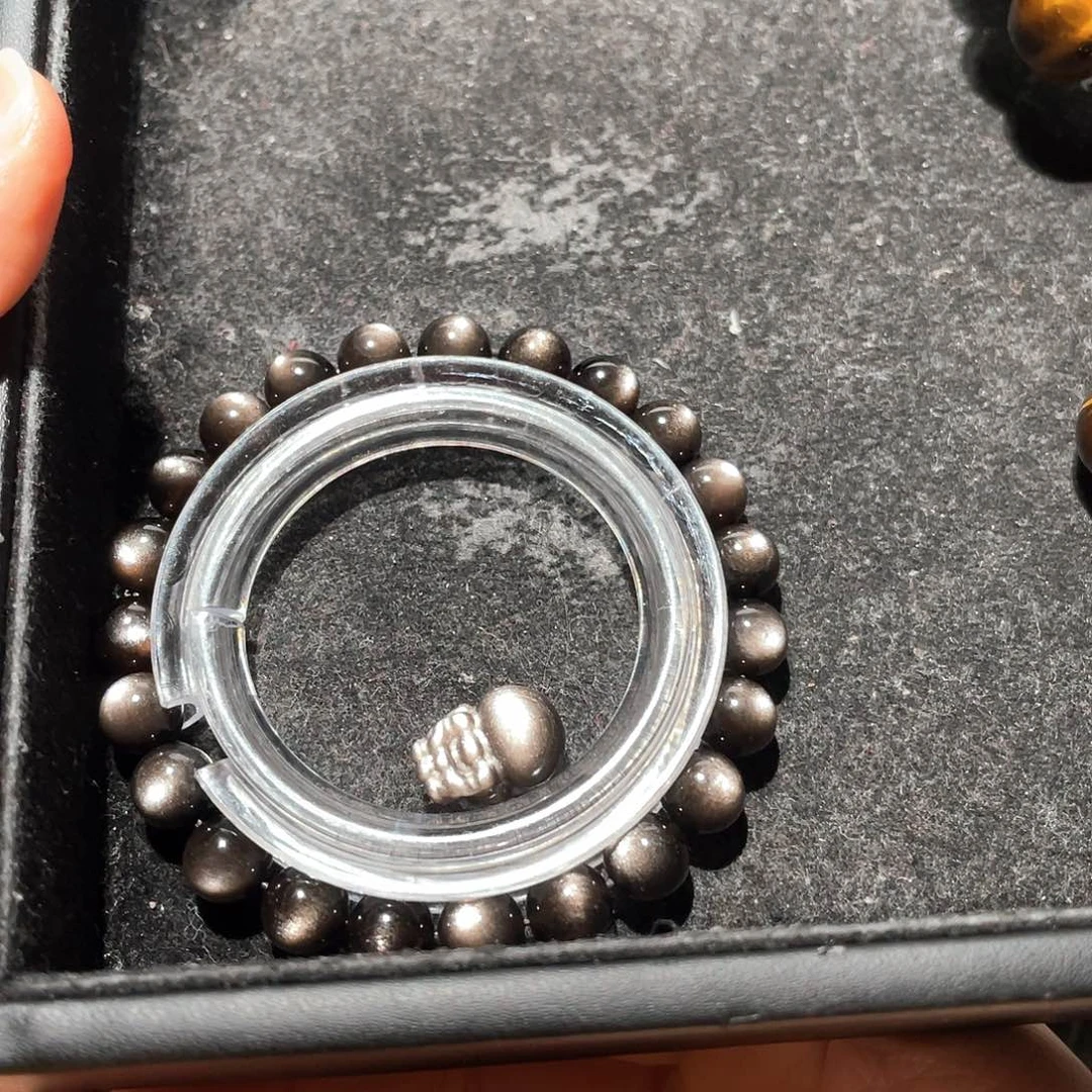 黑曜岩手链未镶嵌仔**。