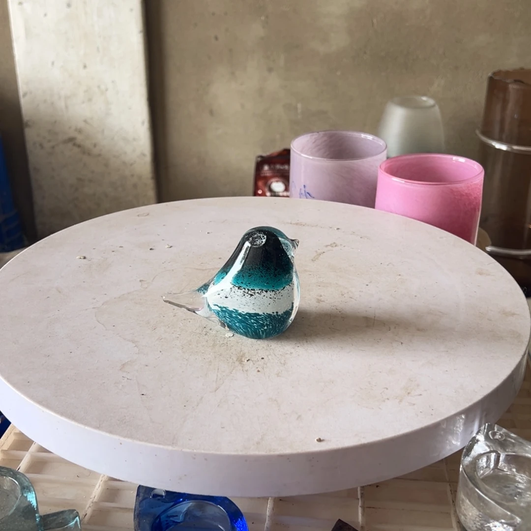 弘扬琉璃花器微瑕高度8