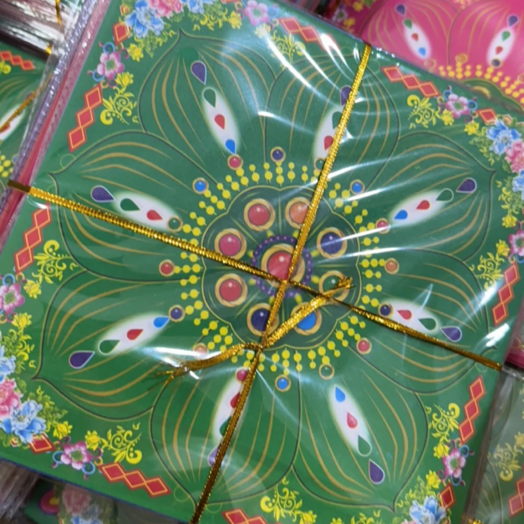 双面彩印九色琉璃纸普通款19x19厘米手工折纸用品