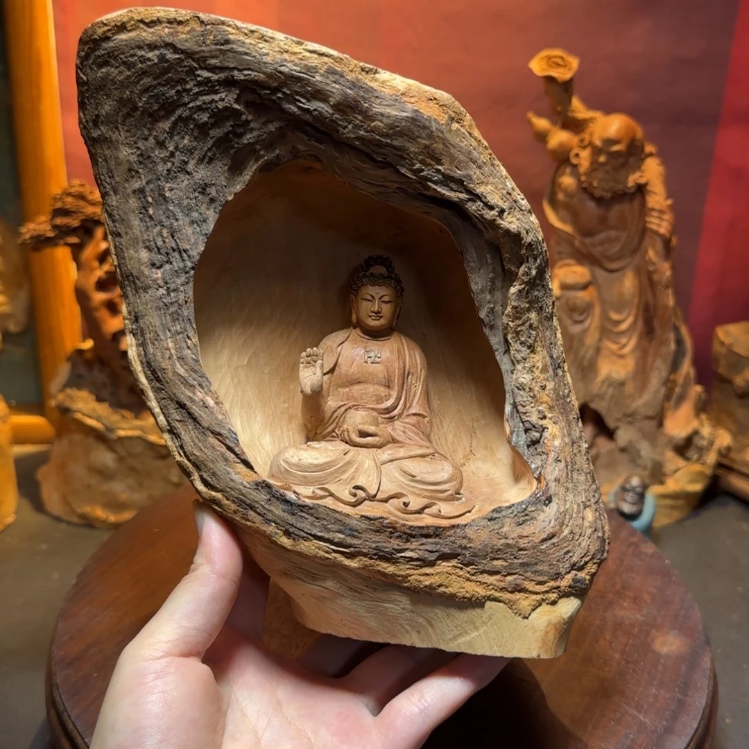 木（非红木类）荔枝木大日佛香炉