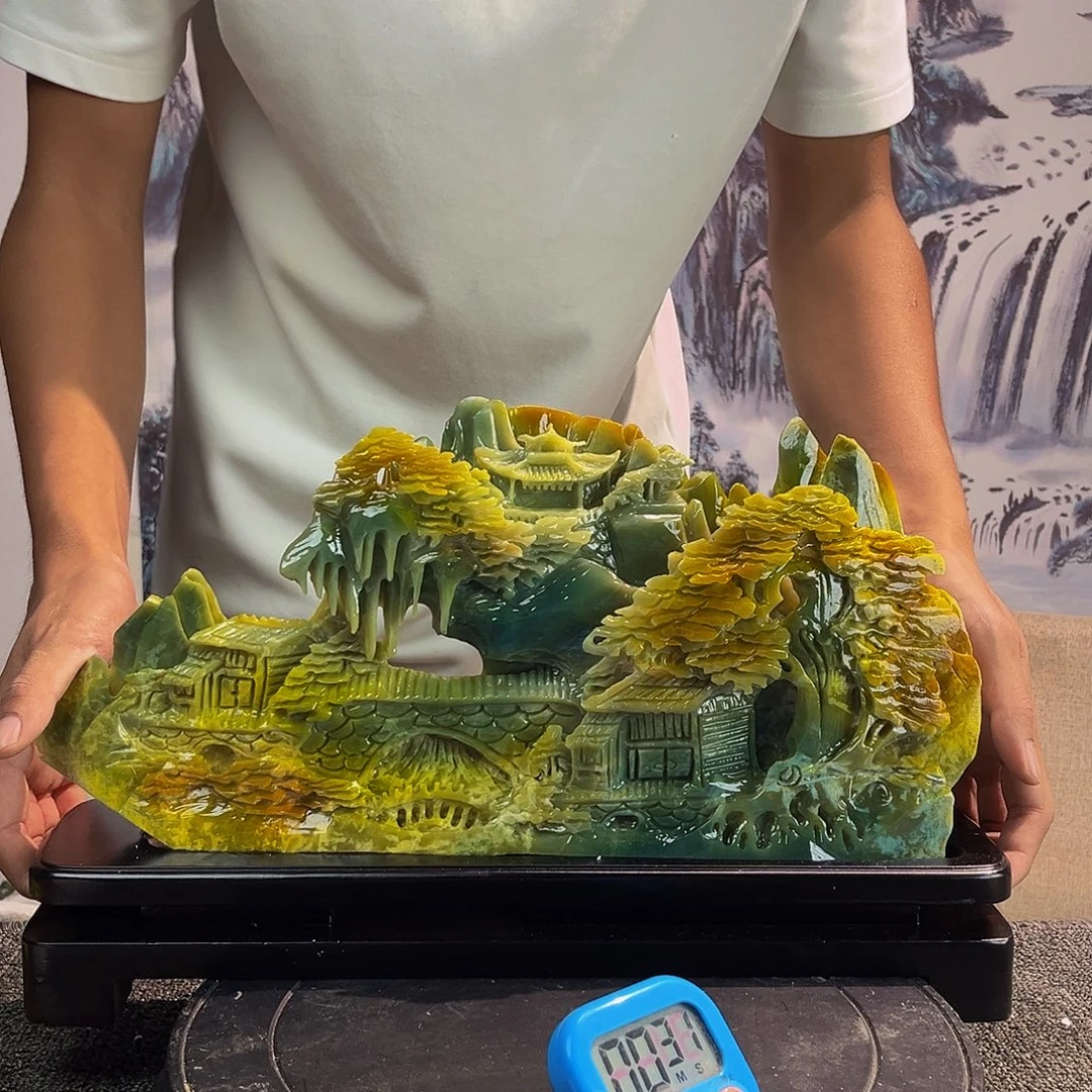 曹***姐玉玉摆件多色带底座