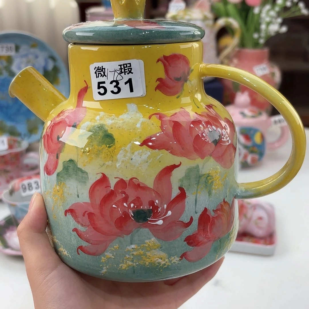 景德镇手绘高温釉下彩陶瓷茶具