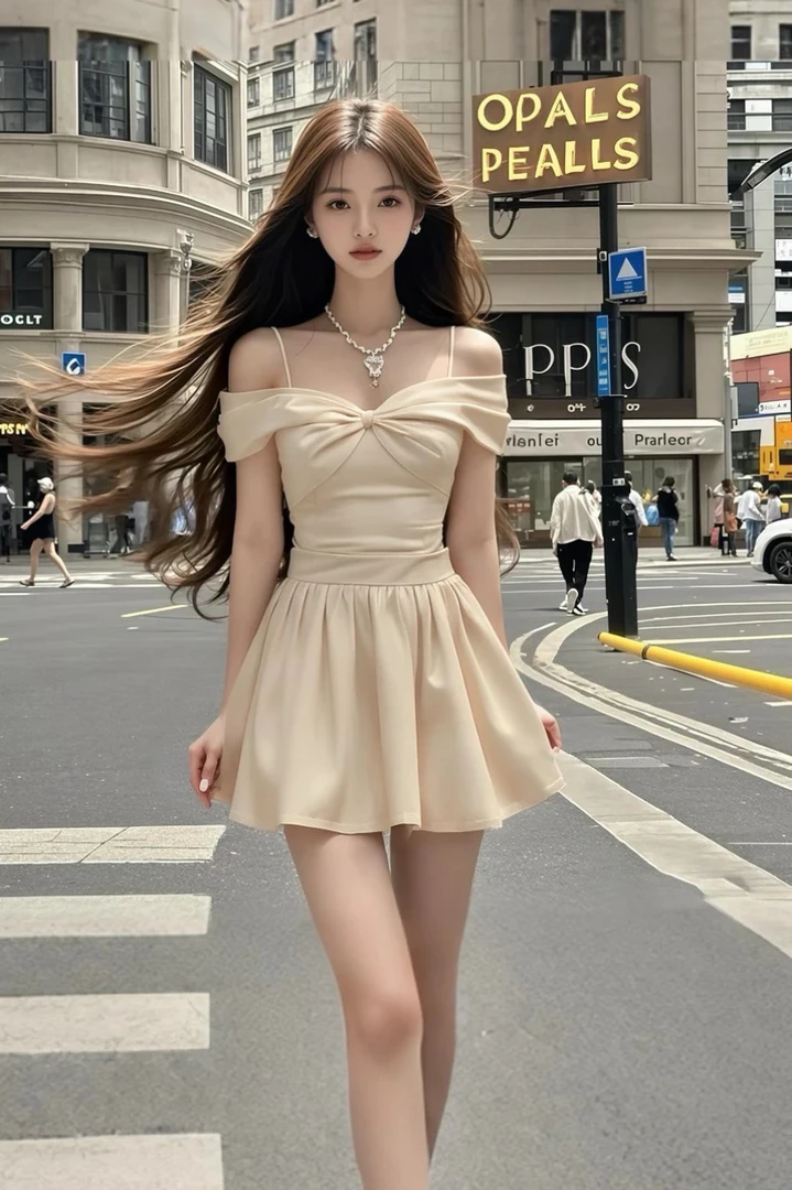 法式轻奢优雅一字肩吊带连衣裙女高级感气质收腰显瘦超好看小礼服