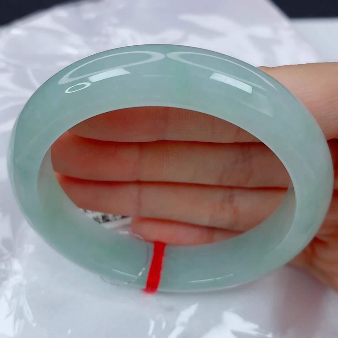 翡翠未镶嵌手镯57正圈，冰晴底，06