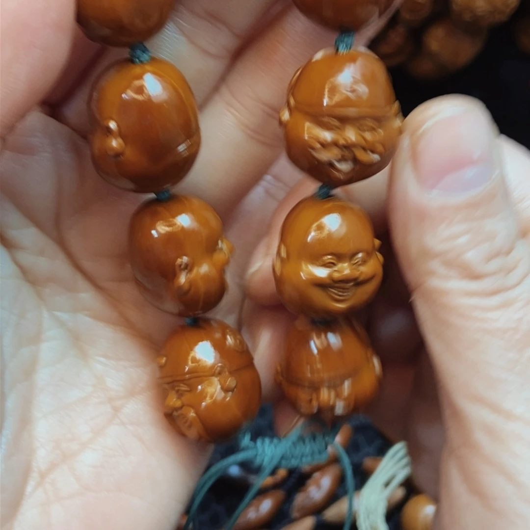 橄榄核手串/手链赤*铁盒，和气生财