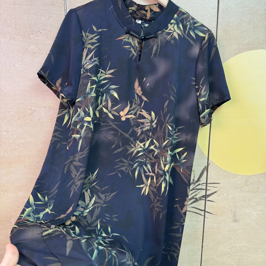 1053-7新款连衣裙，中高档阔太太气质装妈妈装