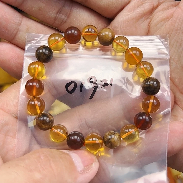 蜜蜡未镶嵌珠宝奇石单圈9.9mm
