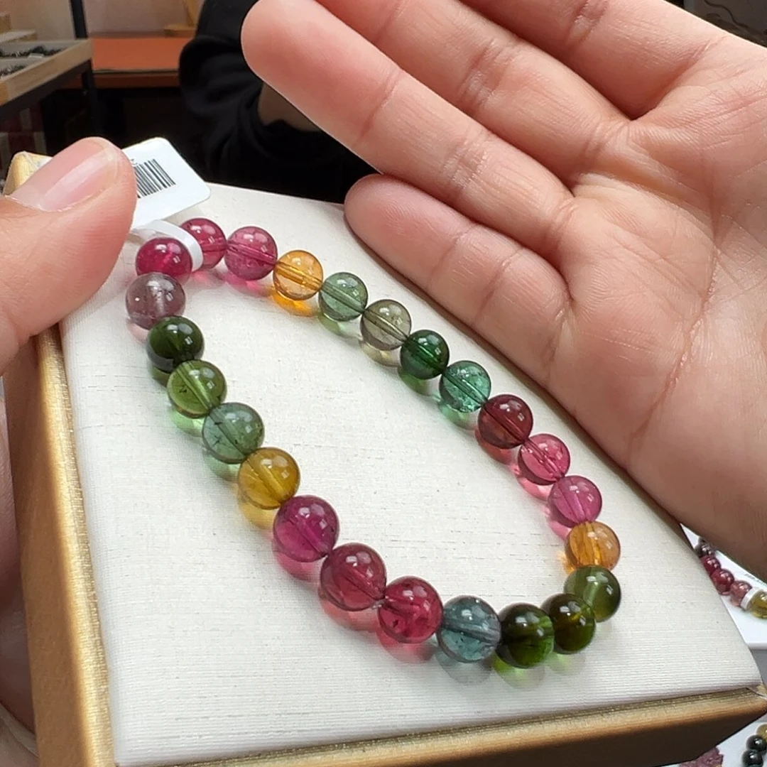 手串碧玺未镶嵌7.5mmmmmmm