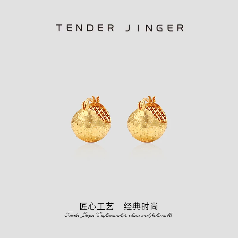 Tender Jinger 925银耳饰 精工蛇麟灯球耳饰高级感轻奢时尚