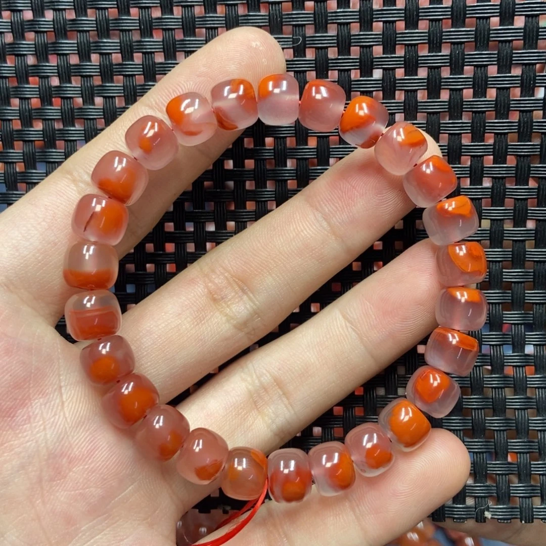 南红玛瑙未镶嵌手串8+’mm