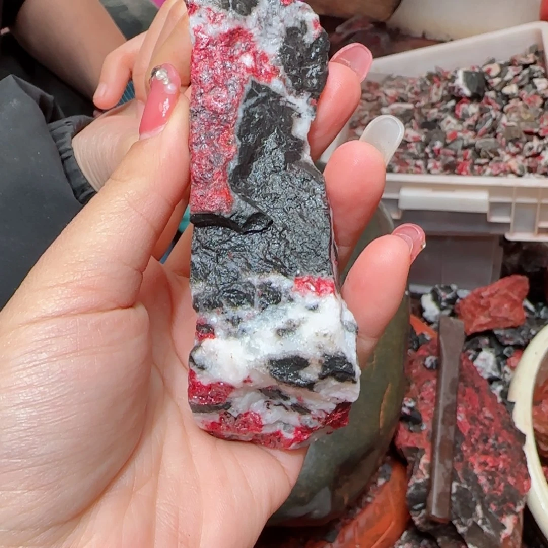 天然辰砂朱砂毛石头7