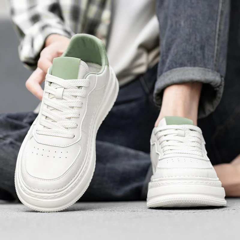 路易圣戈希干净感痞帅男鞋夏季休闲板鞋男士小白鞋增高运动潮鞋