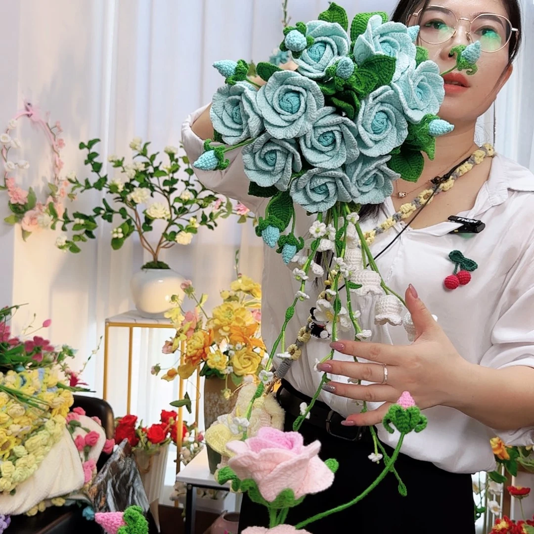 手工钩织设计花束