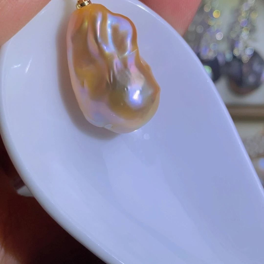 银S925镶嵌天然淡水珍珠淡水珍珠