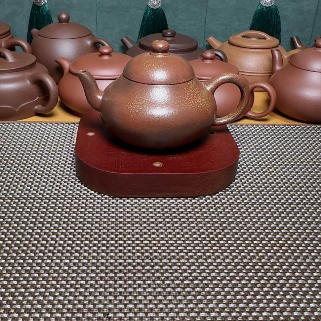 ****紫砂茶壶底槽清柴烧梨形壶160ml