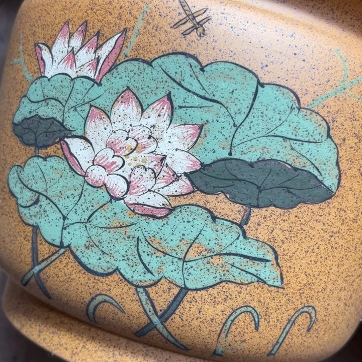 思***麻紫砂花盆无孔柴烧