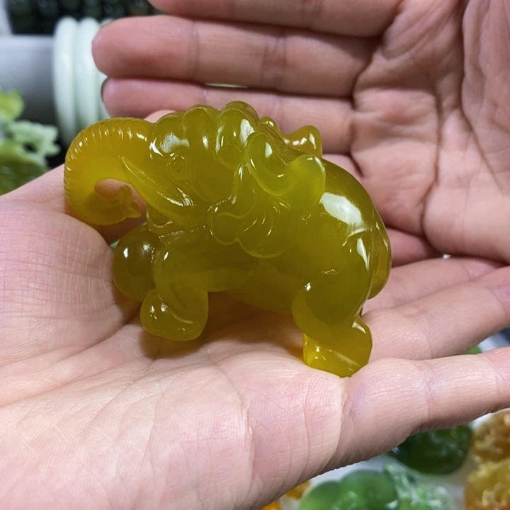未镶嵌岫玉手把件