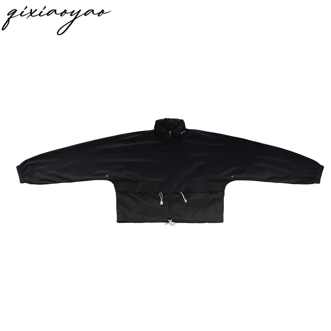 Qixiaoyao 立领亲肤柔软防晒开衫外套#QSYC63089