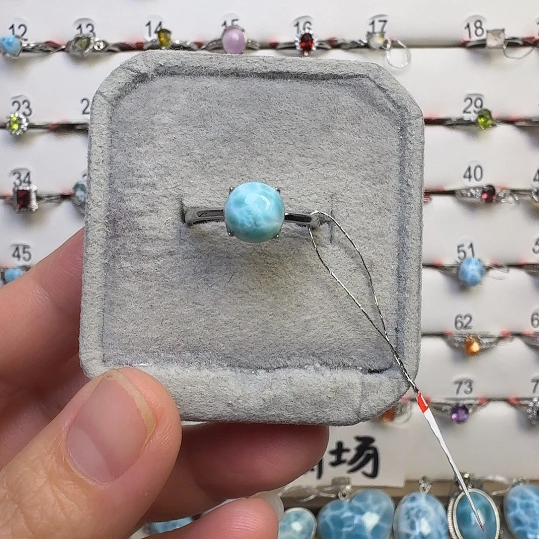 烟晶戒指银S925镶嵌